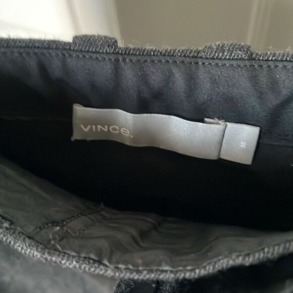 Vince Dark Grey High Rise Wool Blend Trousers Sz 10 - Picture 4 of 10